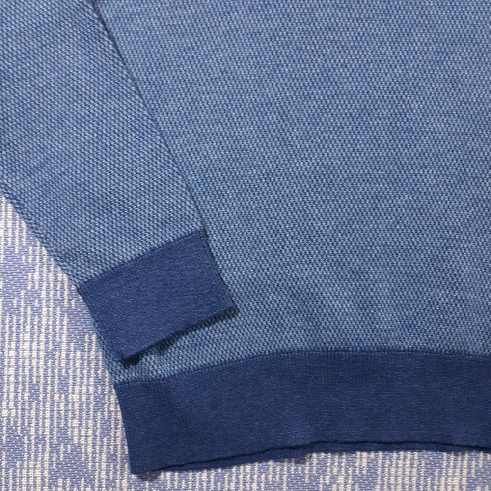 Vineyard Vines Merino Wool Sweater Mens Medium Blue Whale Logo 1/4 Zip Knit - Picture 4 of 11